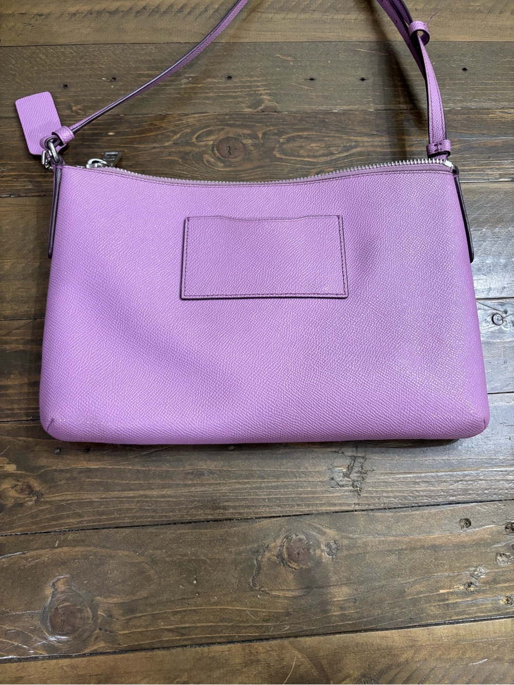 Coach Saffiano Leather Crossbody Bag with Detachable Plaid Insert Pouch - Picture 3 of 12